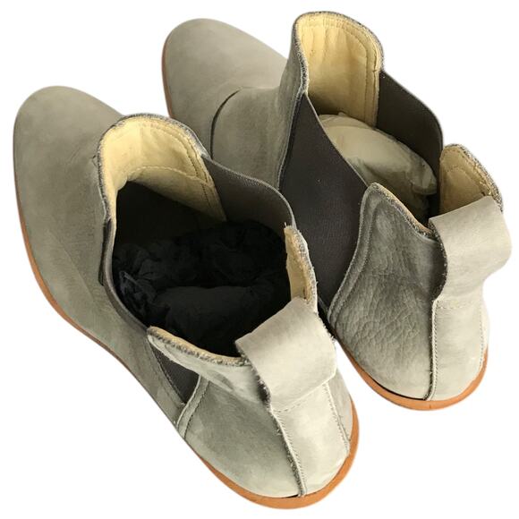 rag & bone Dixon Chelsea Boots Womens US6.5 EU37 Gray Nubuck Bootie 2" Heel - Picture 7 of 8